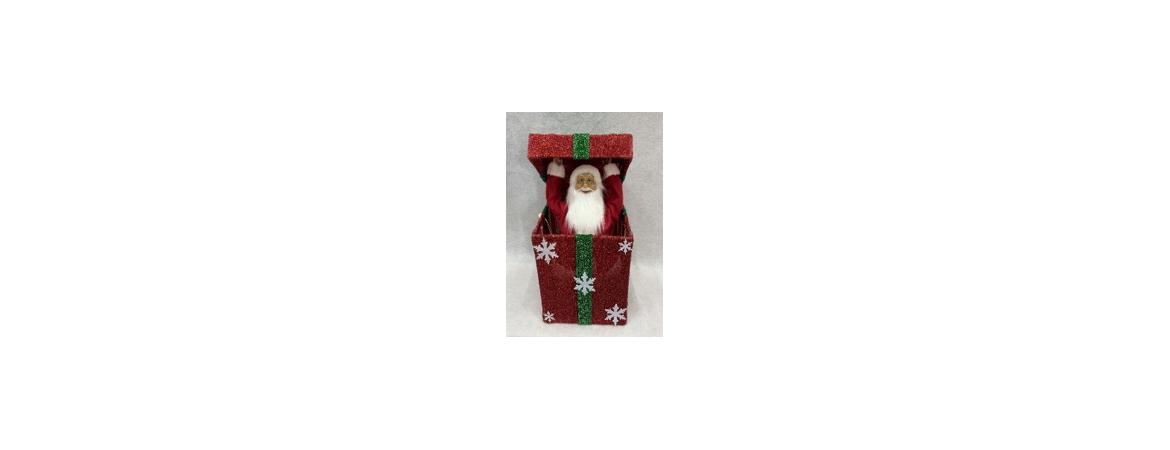Moving Santa in the Box with Music and Lights