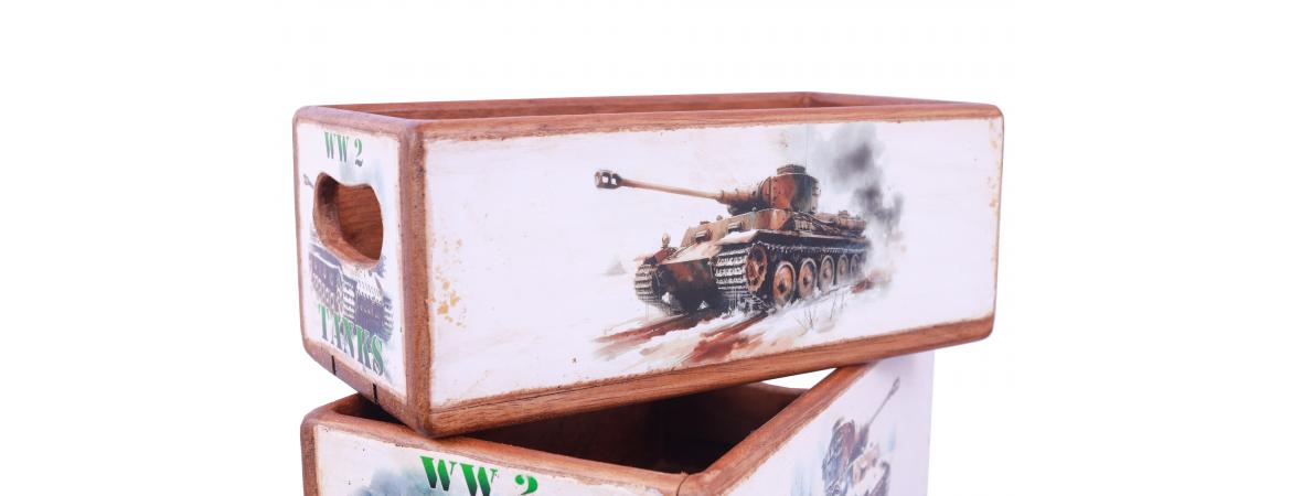 Set of 5 Shellfish Nesting Boxes - WW2 Tanks