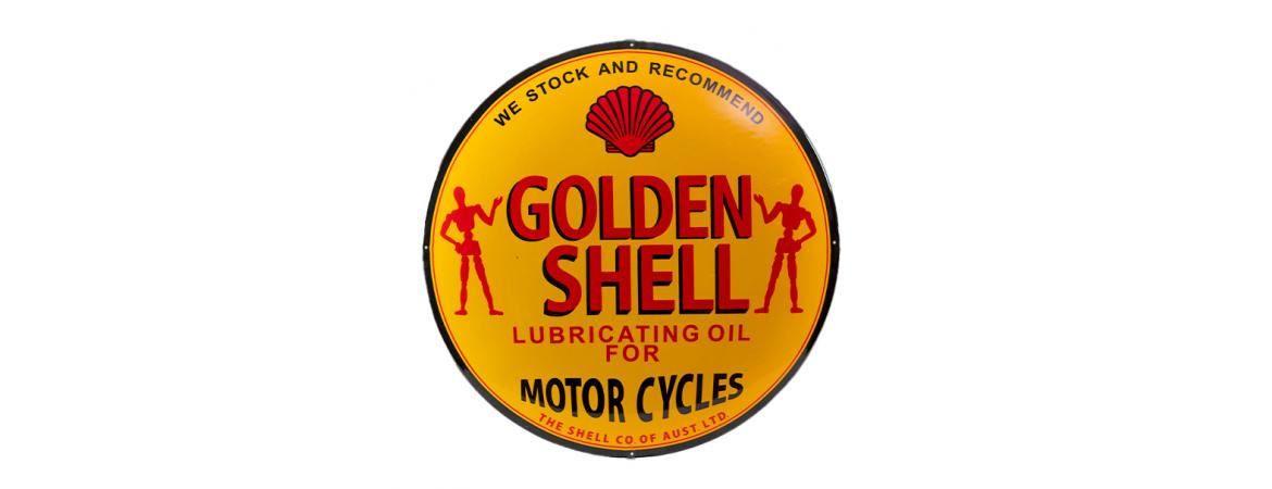 Golden Shell Tin Sign