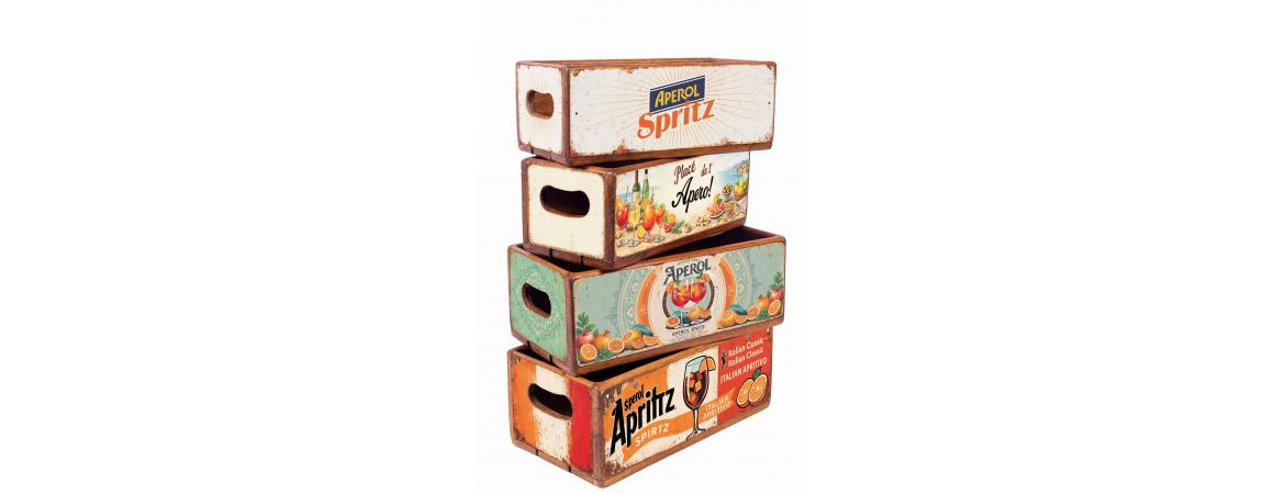 Set of 4 Rectangular Boxes - Aperol