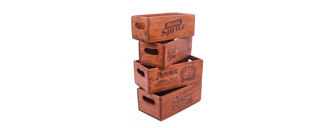 Set of 4 Rectangular Boxes - Place Del Aperol
