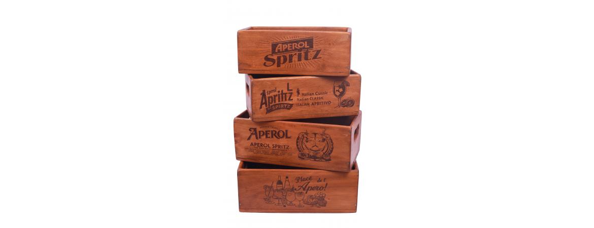 Set of 4 Rectangular Boxes - Place Del Aperol