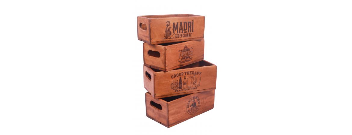 Set of 4 Rectangular Boxes - Birra Moretti