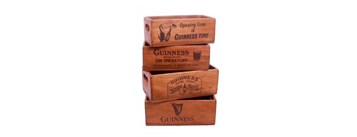 Set of 4 Rectangular Boxes - Guinness