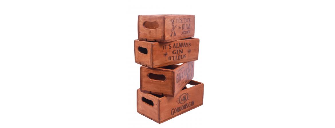Set of 4 Rectangular Boxes - Gordon's Gin