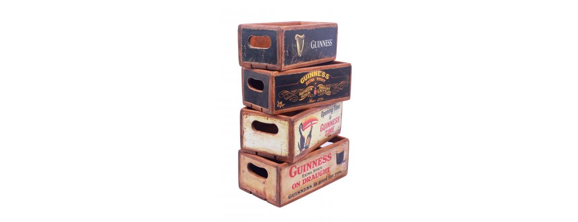 Set of 4 Rectangular Boxes - Guinness