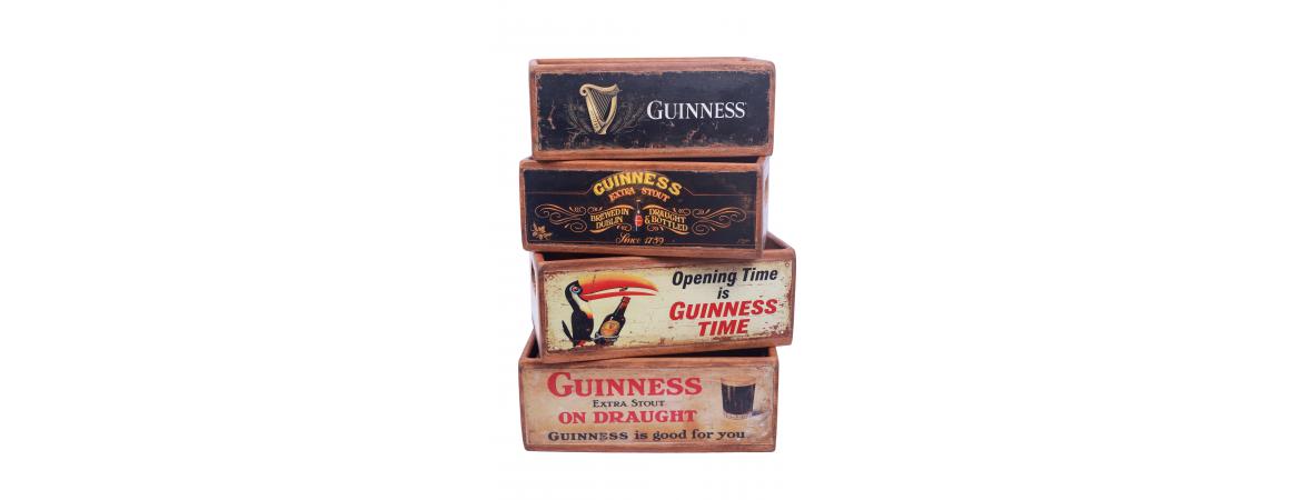 Set of 4 Rectangular Boxes - Guinness