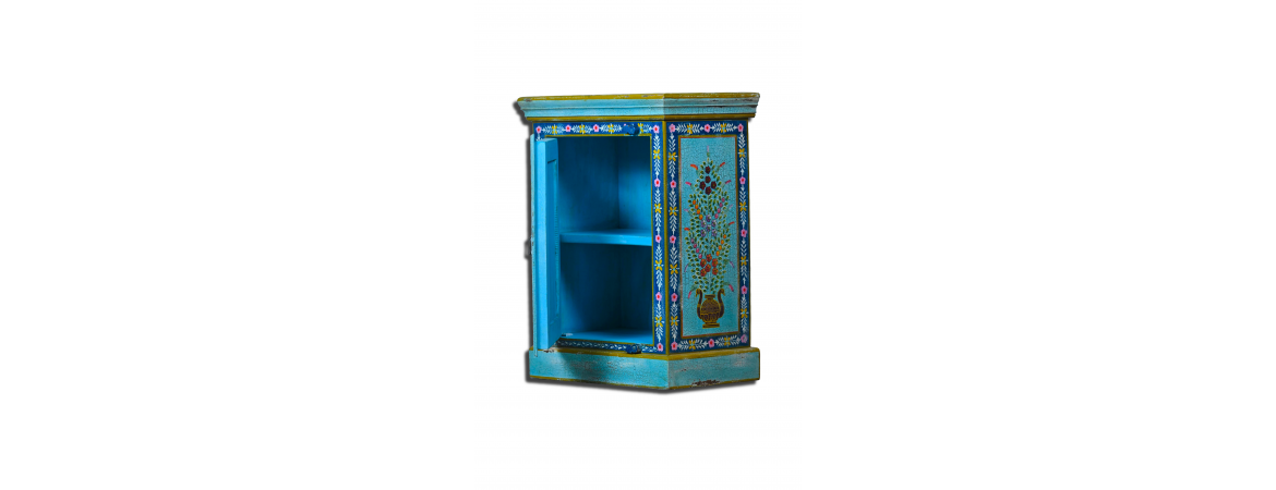 Hand Painted Bed Side Unit