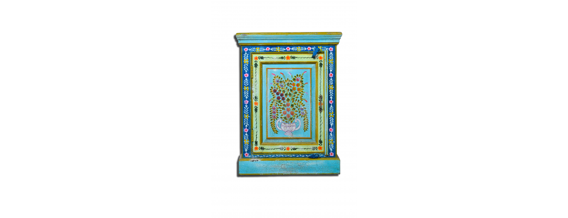 Hand Painted Bed Side Unit