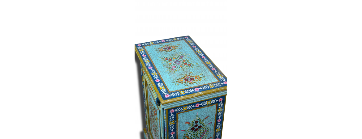 Hand Painted Bed Side Unit