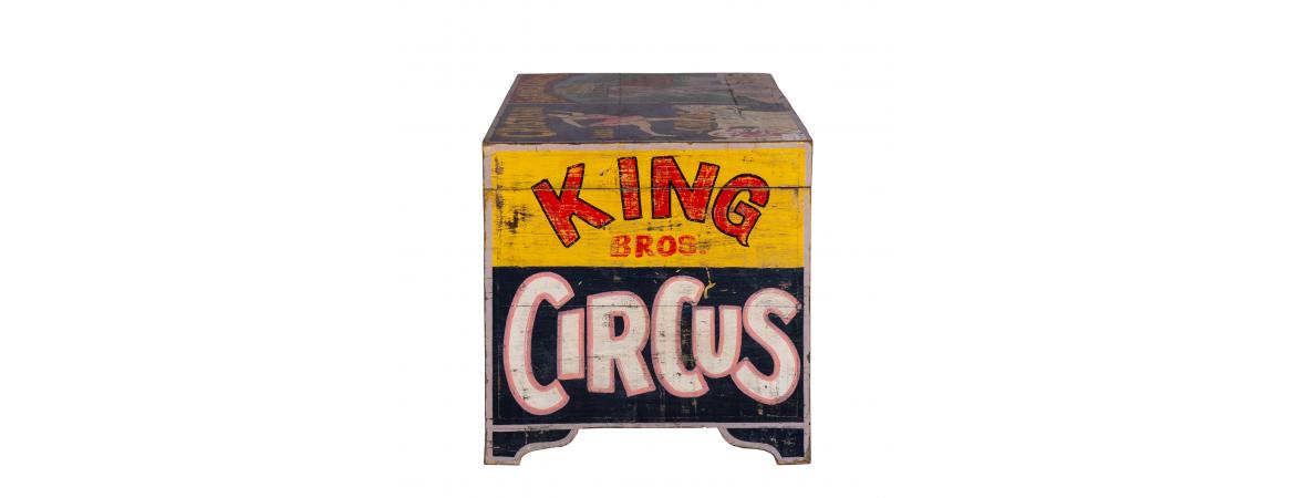 Hand Painted Vintage Circus Storage Chest