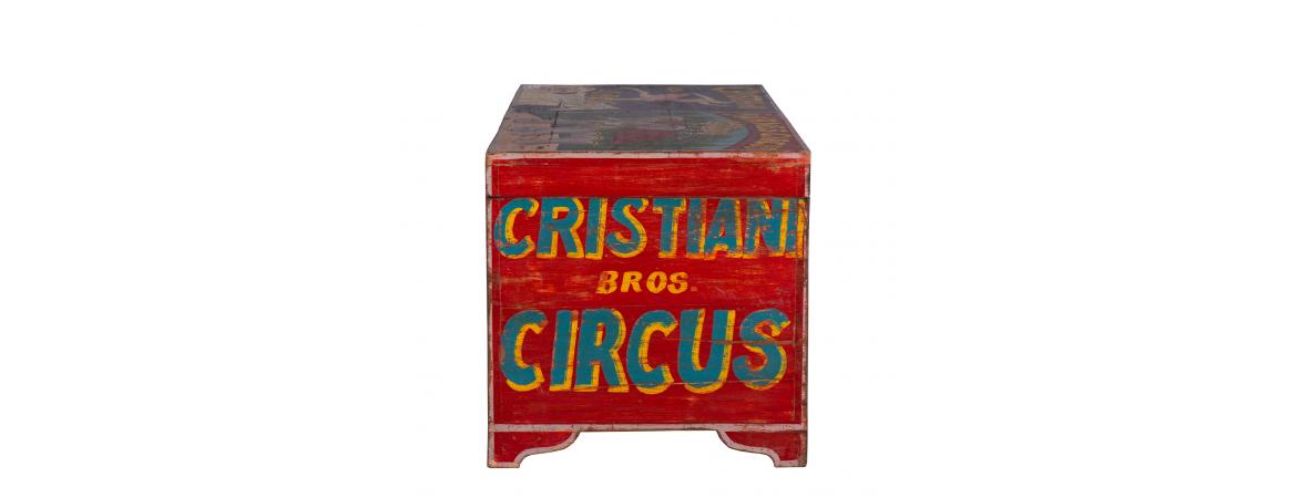 Hand Painted Vintage Circus Storage Chest