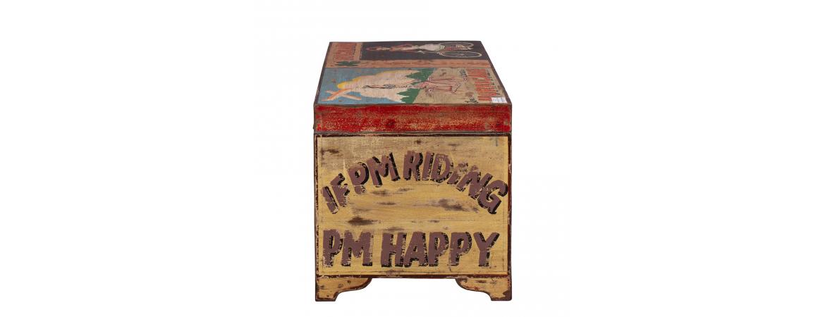 Hand Painted Vintage Transport Storage Chest