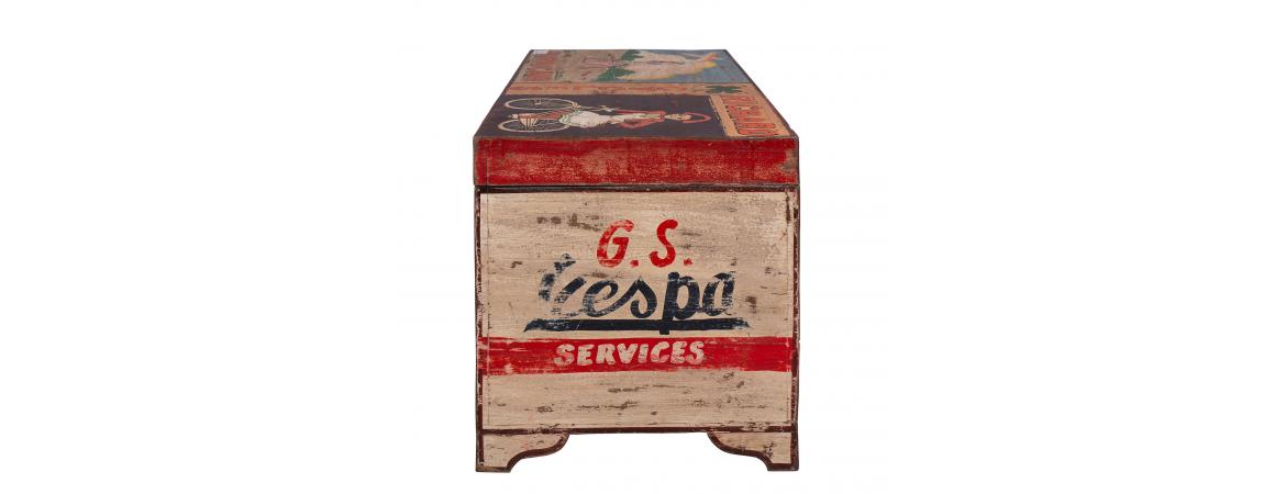 Hand Painted Vintage Transport Storage Chest