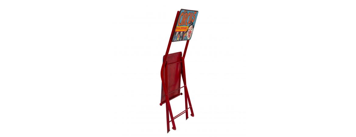 Hand Painted Iron Circus Folding Chair