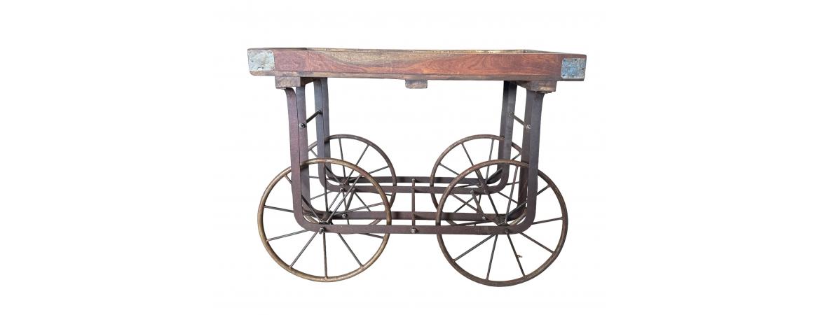 Iron and Wood Small Cart