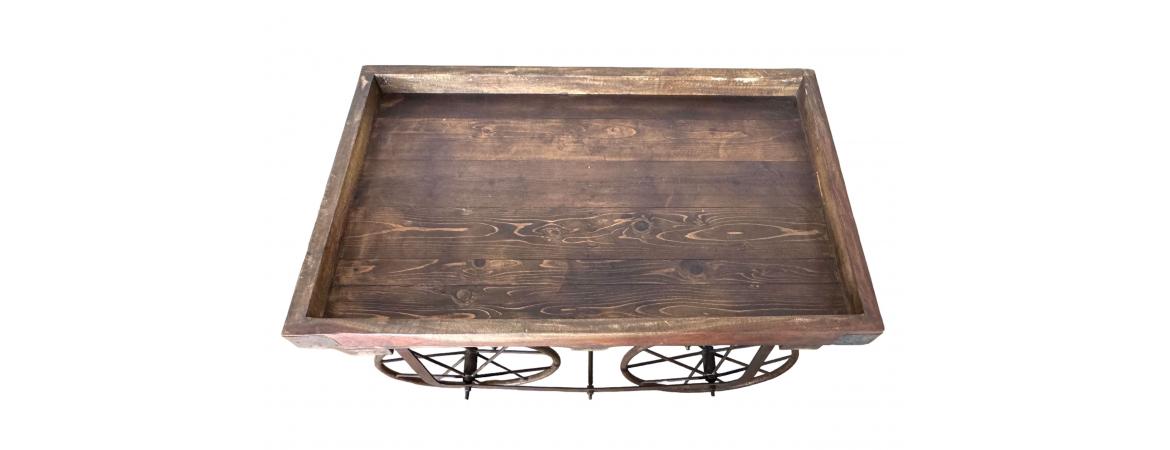 Iron and Wood Small Cart