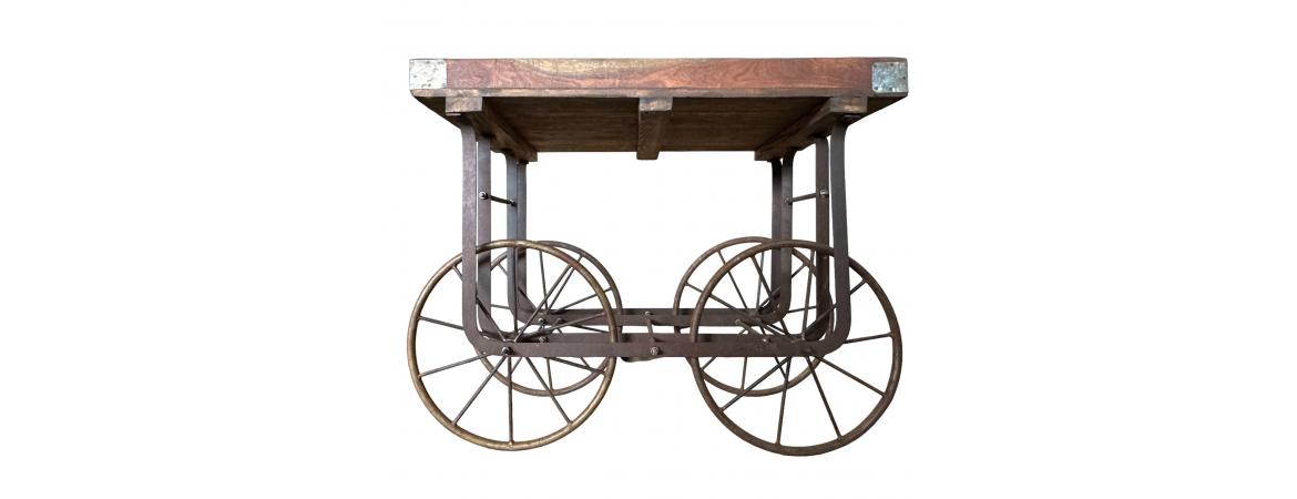 Iron and Wood Small Cart