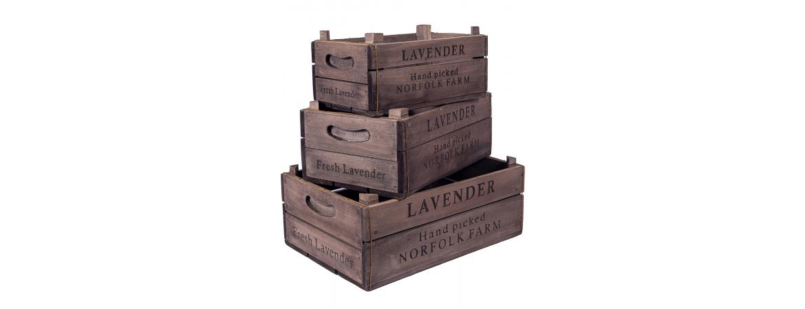 Damson Box - Lavender Set of 3