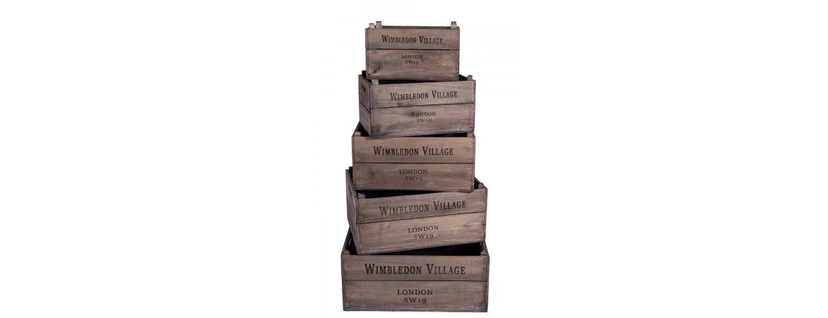 Set of 5 Apple Boxes