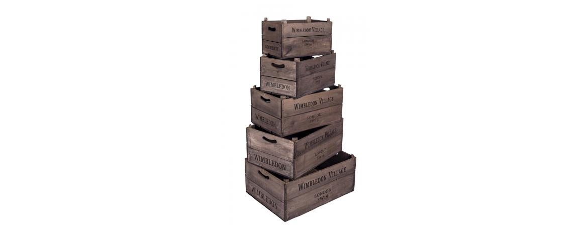 Set of 5 Apple Boxes