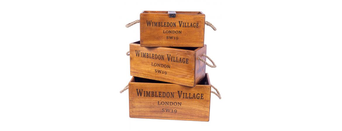 Set of 3 Rectangular Fish Boxes - Wimbledon Village