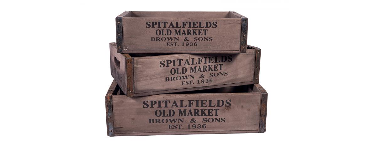 Set of 3 Spitalfields Market Boxes