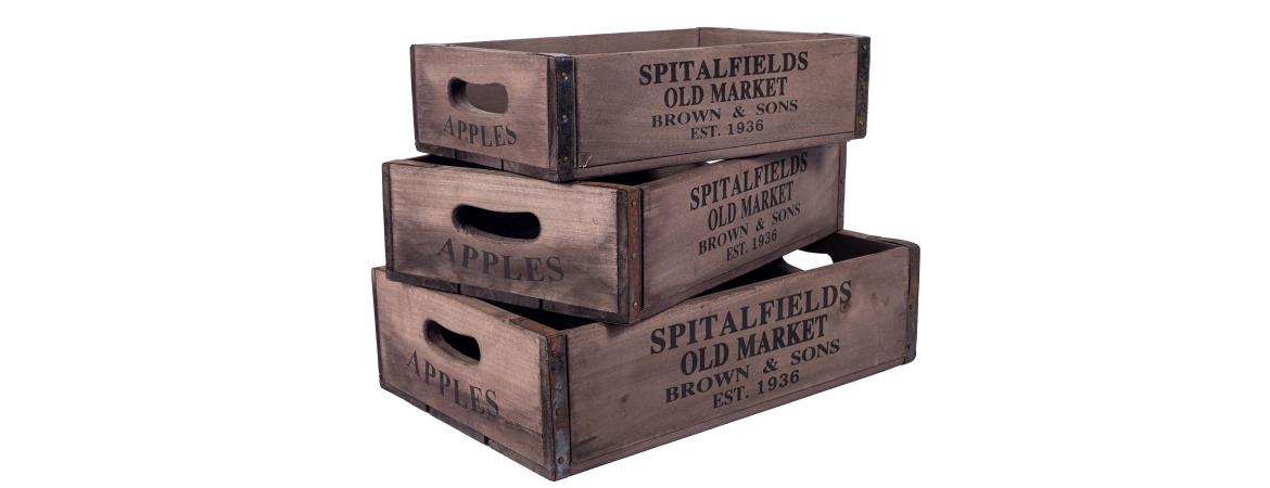 Set of 3 Spitalfields Market Boxes