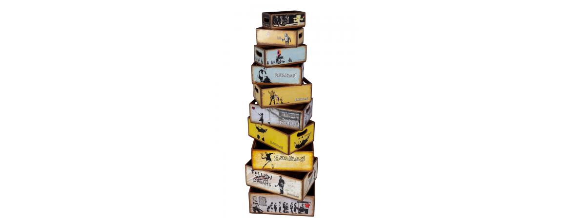 Set of 10 Rectangular Boxes - Urban Art