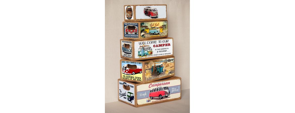 Set of 5 Shellfish Nesting Boxes - Camper