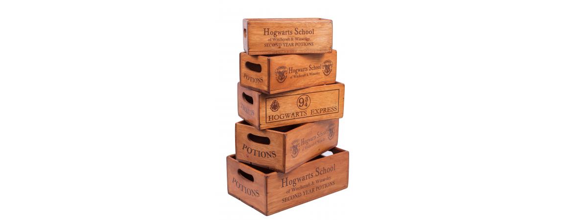 Set of 5 Shellfish Nesting Boxes - Hogwarts School MIX