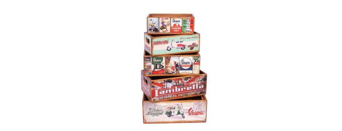 Set of 5 Shellfish Nesting Boxes - Lambretta