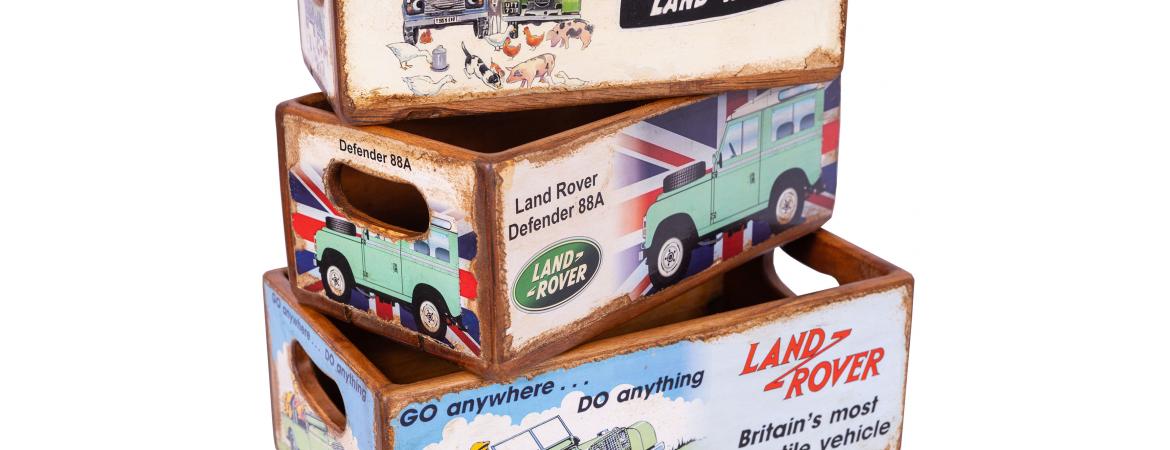 Set of 5 Shellfish Nesting Boxes - Land Rover Retro