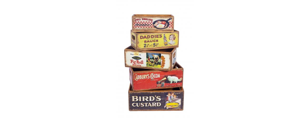 Set of 5 Shellfish Nesting Boxes - Oldies