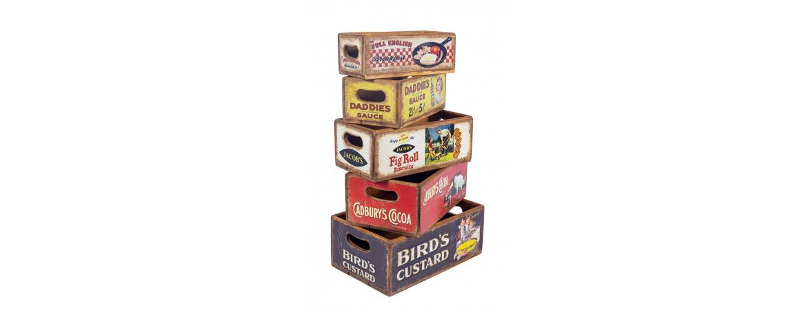 Set of 5 Shellfish Nesting Boxes - Oldies