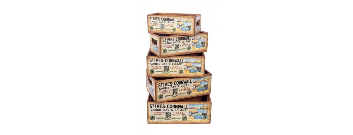 Set of 5 Shellfish Nesting Boxes - St Ives