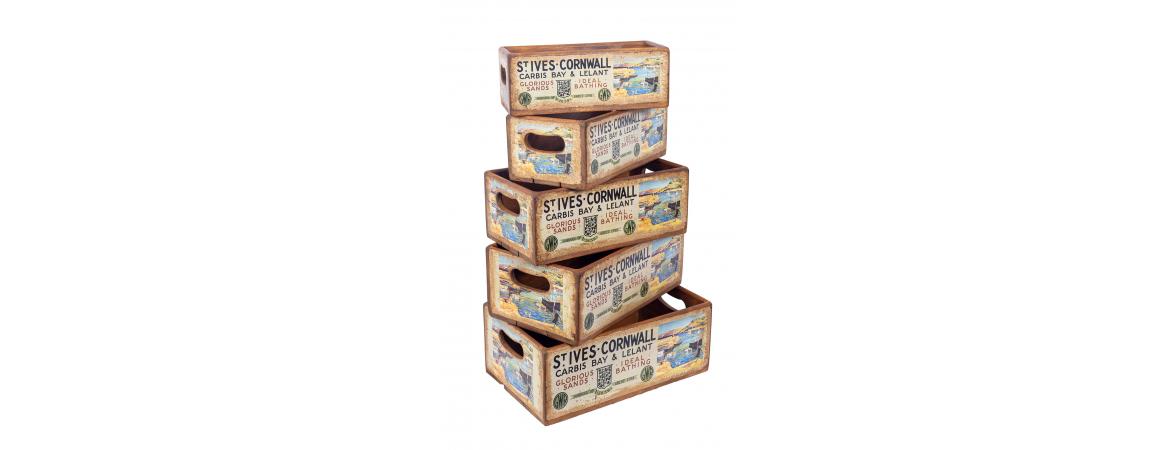 Set of 5 Shellfish Nesting Boxes - St Ives