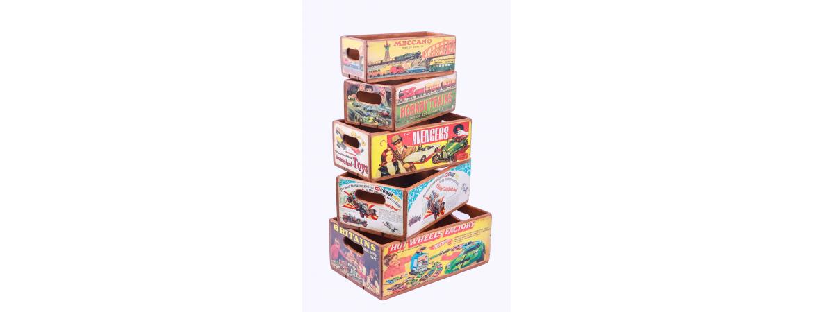 Set of 5 Shellfish Nesting Boxes -Vintage Toy