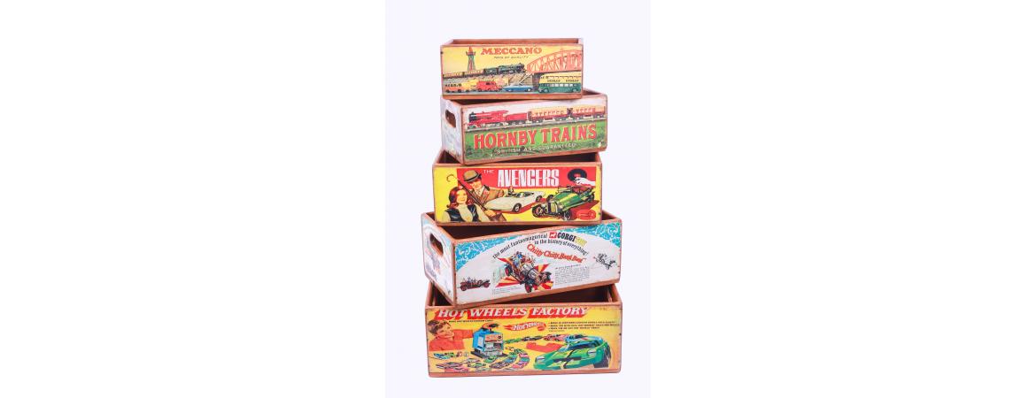 Set of 5 Shellfish Nesting Boxes -Vintage Toy