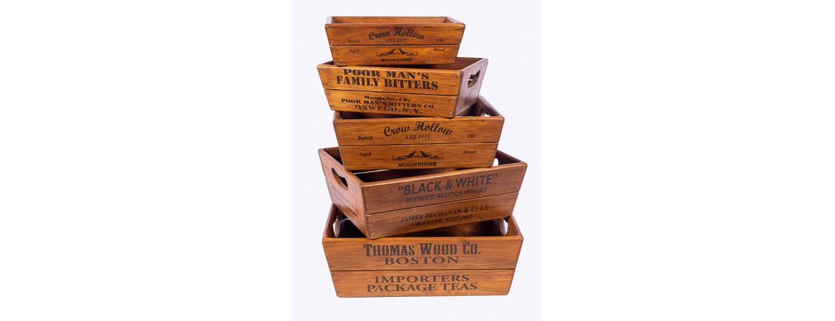 Set of 5 Oyster Nesting Boxes - Thomas Wood Co