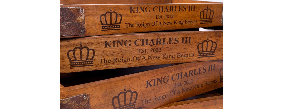 Set of 4 Butler Trays - King Charles