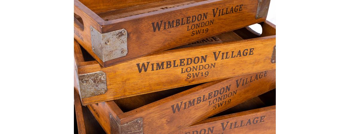 Set of 5 Vintage Wooden Serving Trays - Wimbledon Village