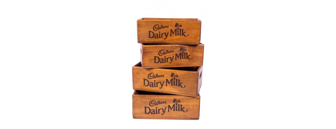 Set of 4 Rectangular Boxes - Cadbury