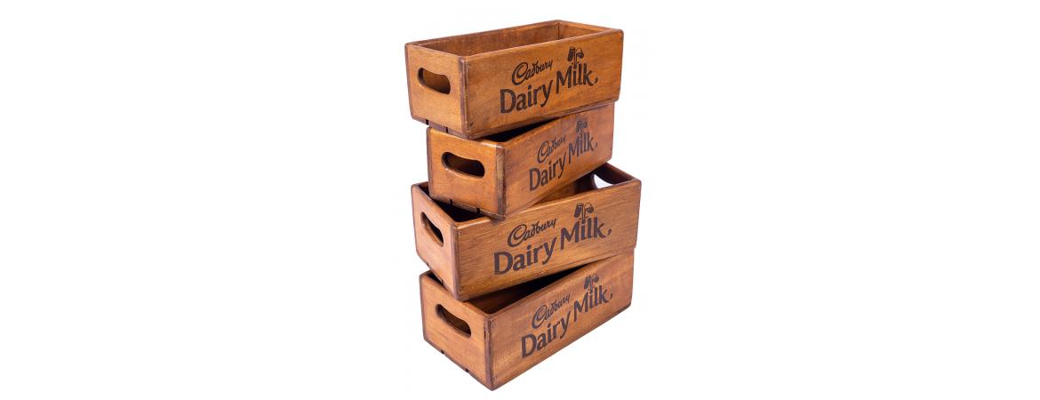 Set of 4 Rectangular Boxes - Cadbury