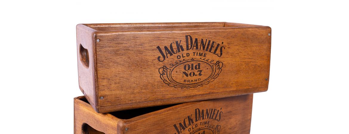 Set of 4 Rectangular Boxes - Jack Daniels