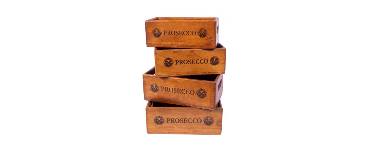 Set of 4 Rectangular Boxes - Prosecco