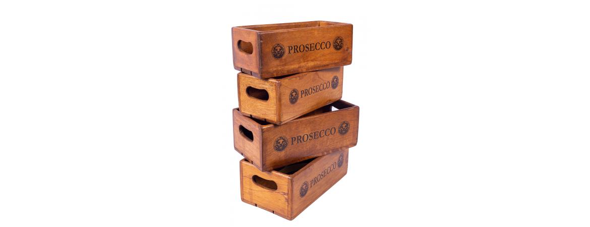 Set of 4 Rectangular Boxes - Prosecco