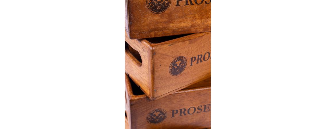 Set of 4 Rectangular Boxes - Prosecco