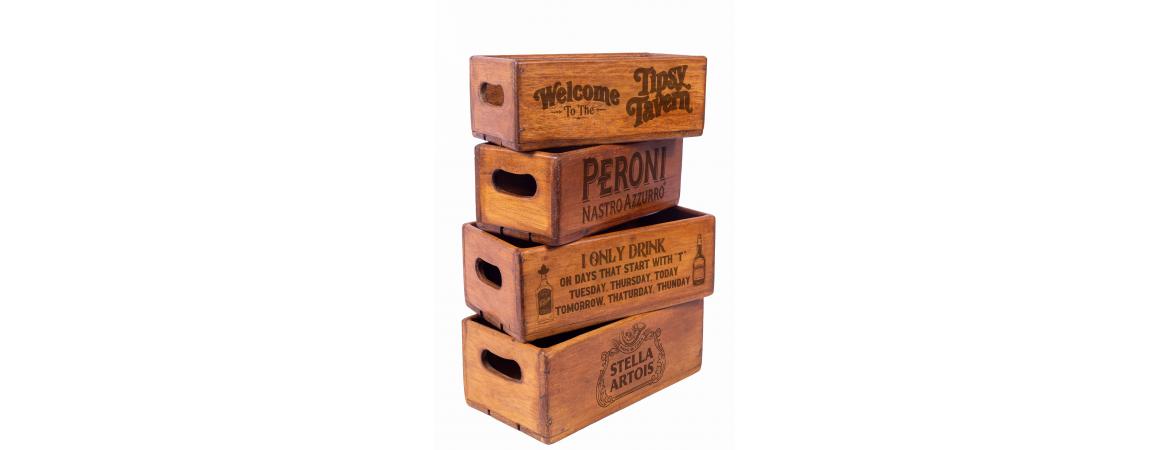Set of 4 Rectangular Boxes - Stella Artois