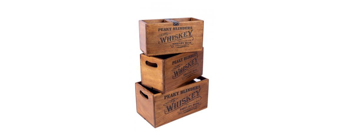 Set of 3 Peaky Blinders Whiskey Boxes